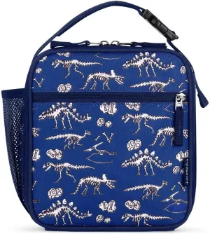 Choco Mocha Boys Lunch Box for School, Dinosaur Fossils Lunch Bag for Kids Toddler, Blue
