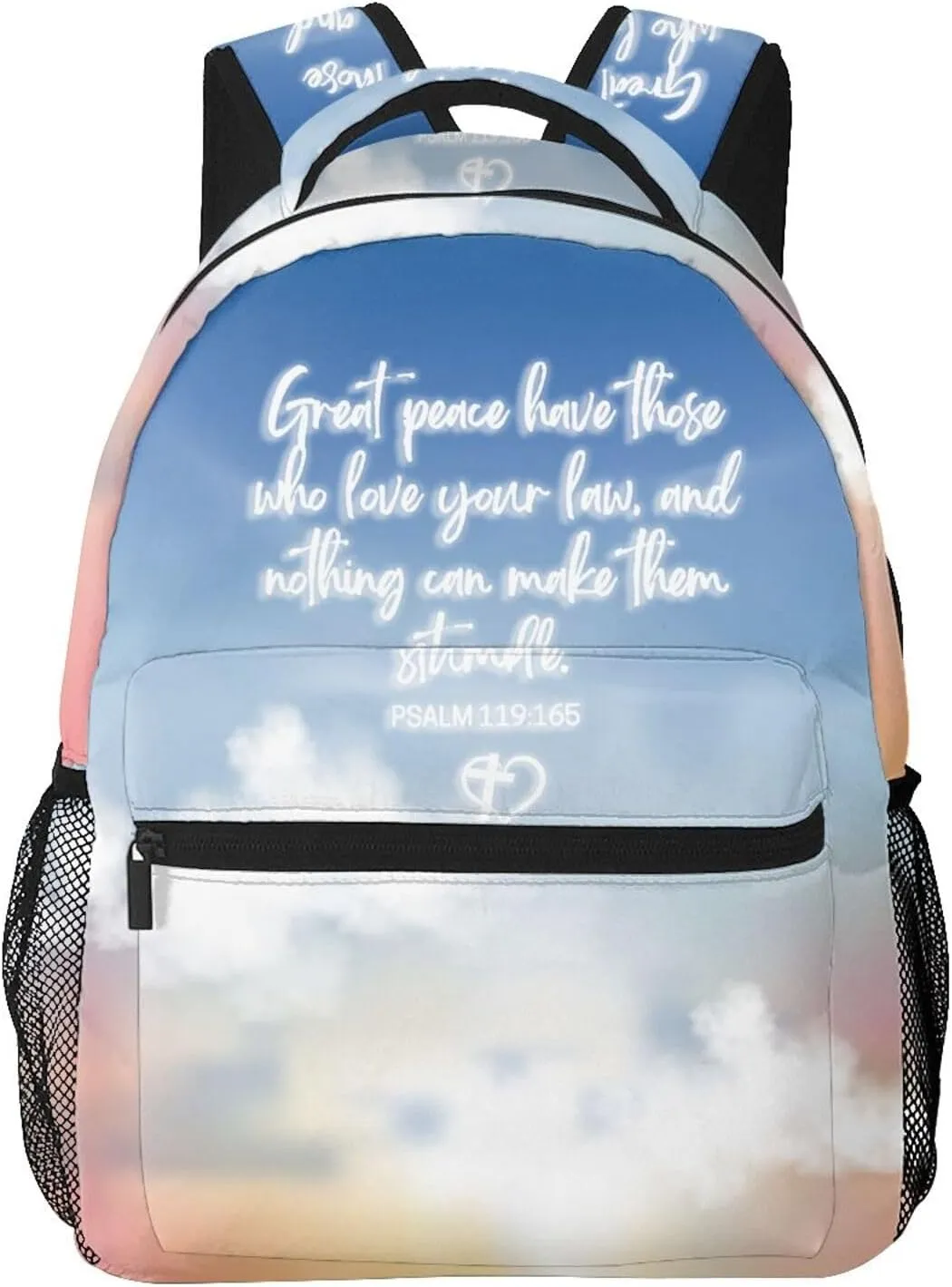 Christian Bible Laptop Backpack Jesus Backpack Travel Bag Laptop Computer Cross Backpack Bag for Women Men