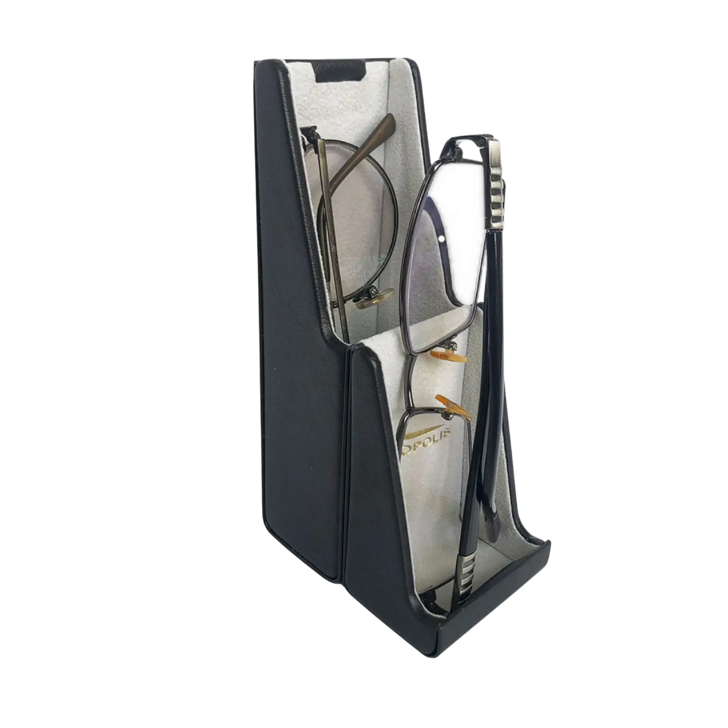 Classic Design Eco Leather Glasses Case with Reliable Eyewear Protection