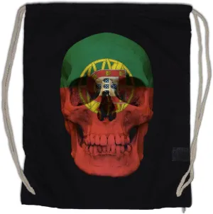 Classic Portugal Skull Flag Drawstring Bag Gym Sack