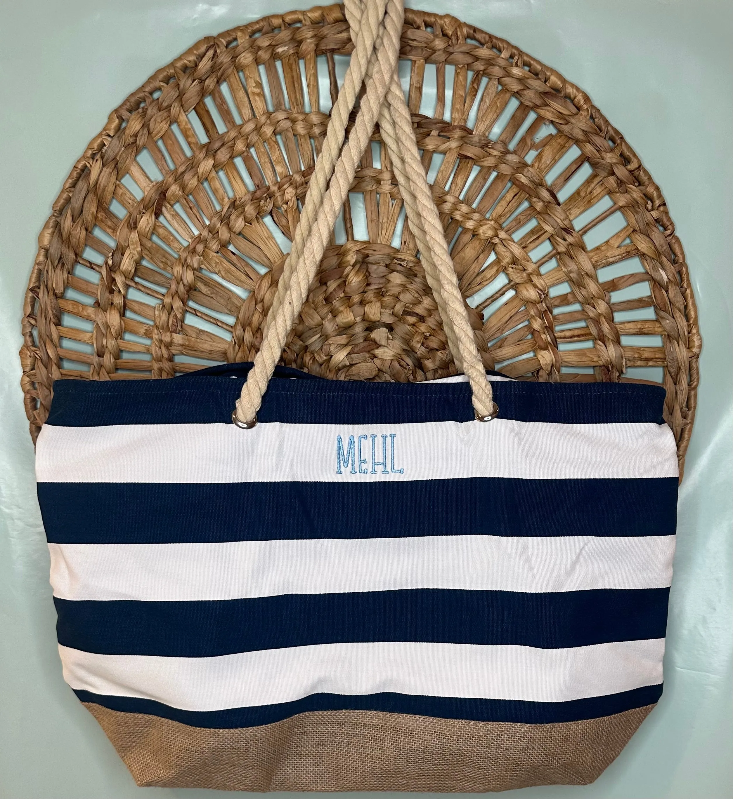 Classic Striped Pool Bag