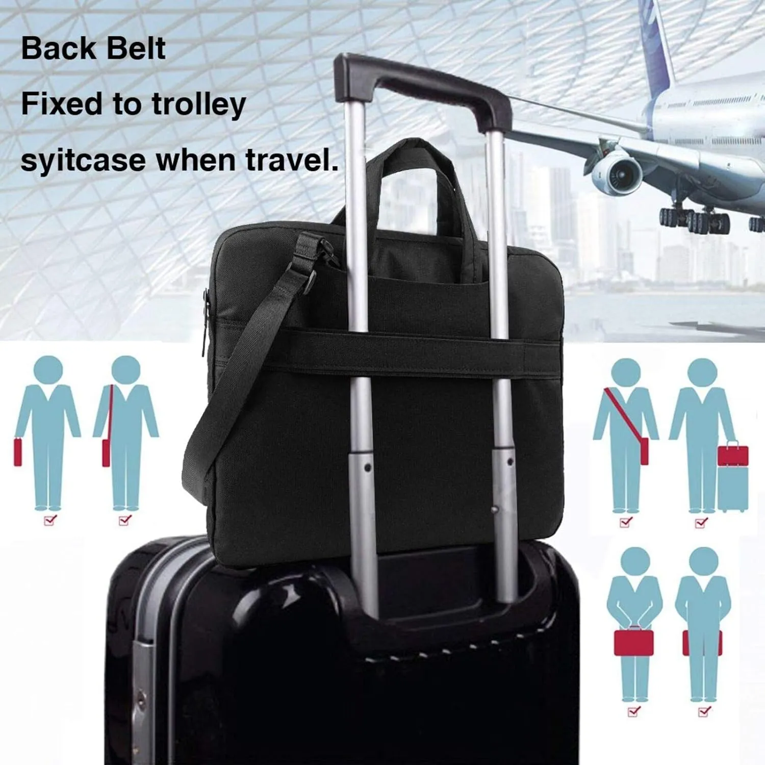 Clear Sea Water Print Versatile Laptop Bag Men's Laptop Case & Womenâ€™s Computer Bag with Shoulder Strap