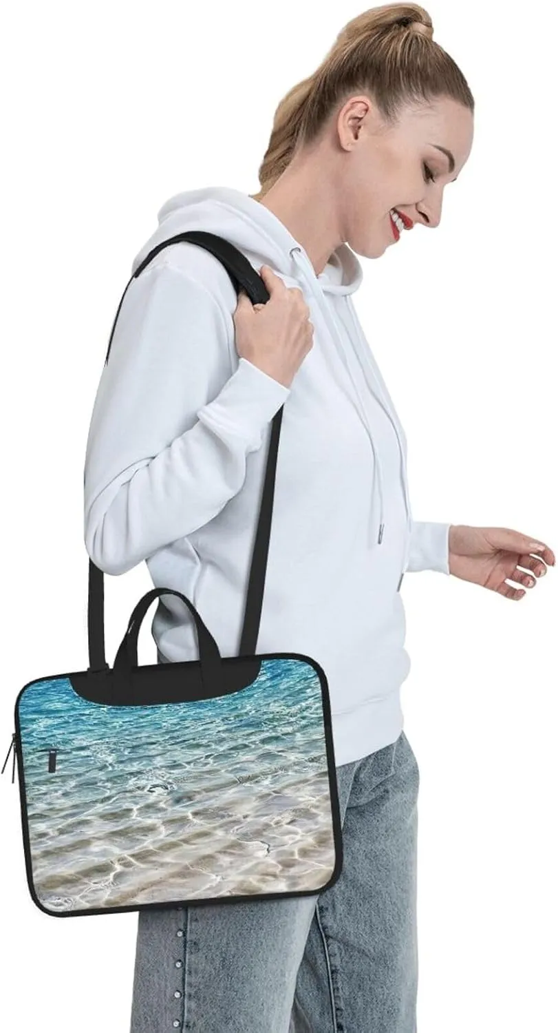 Clear Sea Water Print Versatile Laptop Bag Men's Laptop Case & Womenâ€™s Computer Bag with Shoulder Strap