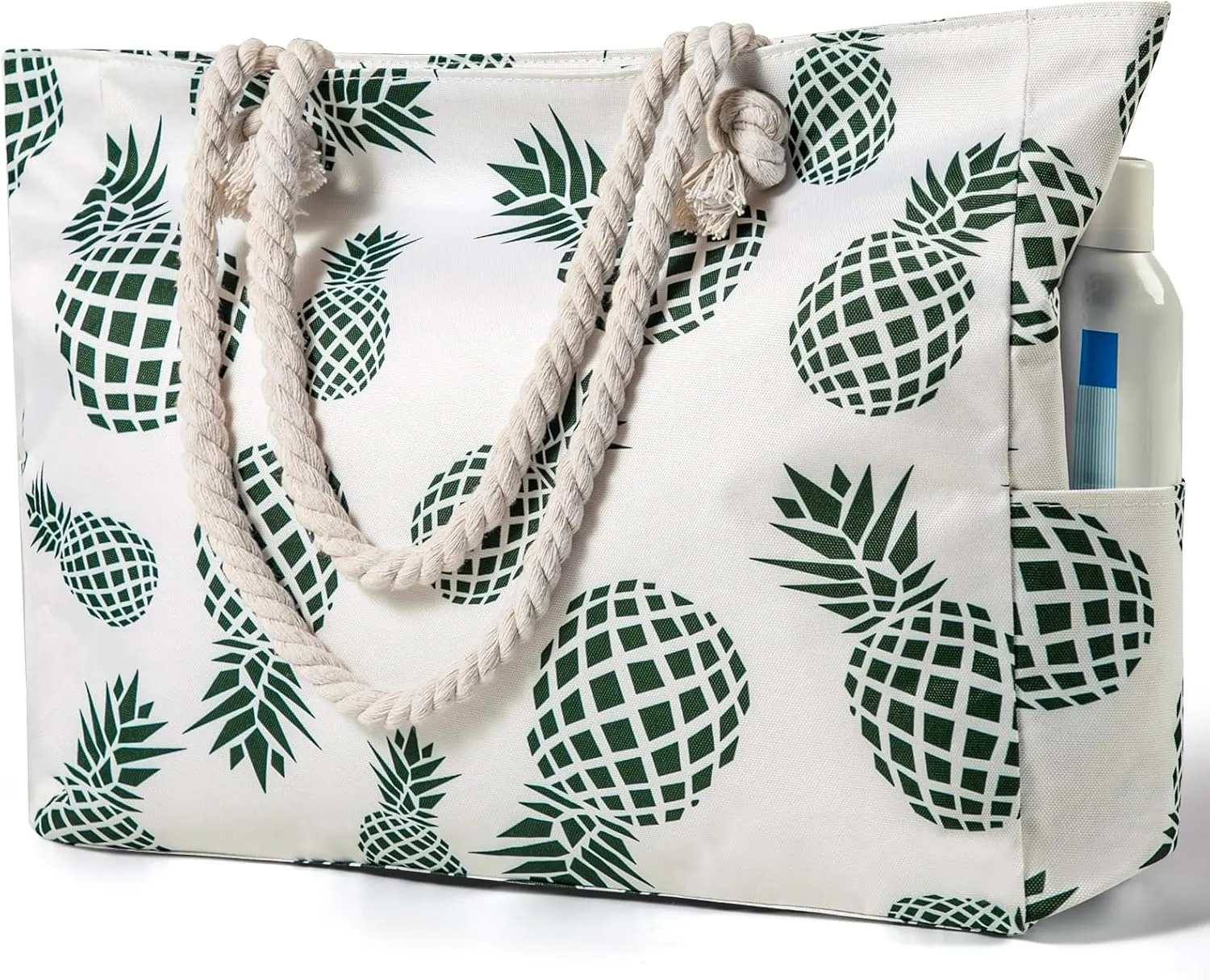 Clothirily Beach Bag for Women - Large Beach Tote Bag, Waterproof Sandproof Beach Bag with Zipper, Large Swim Pool Beach Tote