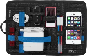 Cocoon Grid-IT - Pocket Organizer from 12 inches with Elastic Bands | Multifunctional System with Zipper and Passant - Black - 30,5x1,9x20,3 cm