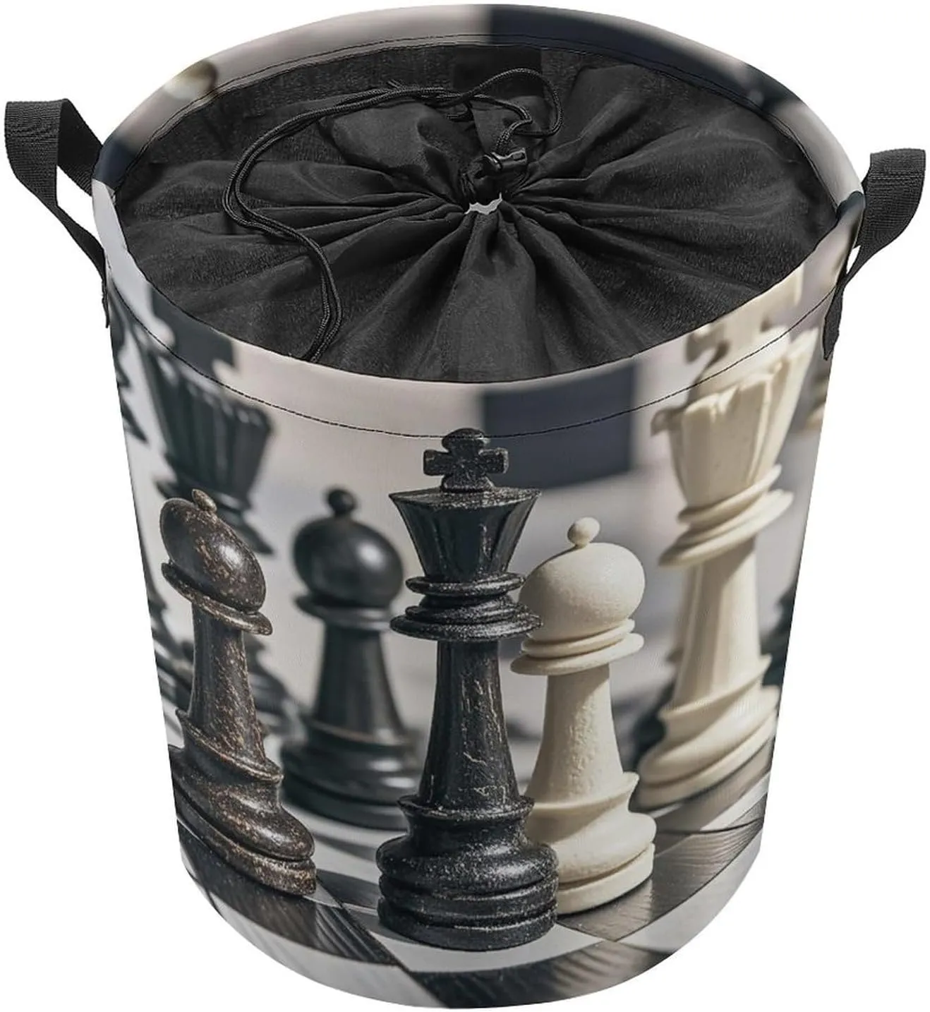 Collapsible Laundry Hamper Waterproof Drawstring Laundry Basket Space-Saving Foldable Draughts Dirty Clothes Hamper for Home Dorm & Travel