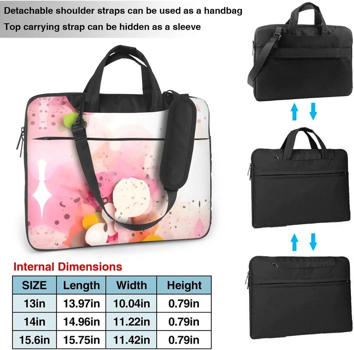 Color fragment paper Prints Laptop Bag - with Soft Interior, Multiple Pockets - Ideal for Men, Travel and Business