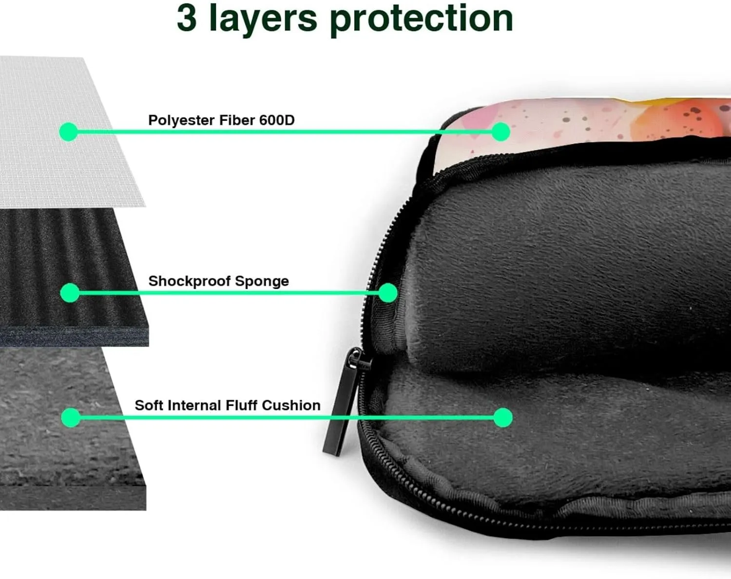 Color fragment paper Prints Laptop Bag - with Soft Interior, Multiple Pockets - Ideal for Men, Travel and Business