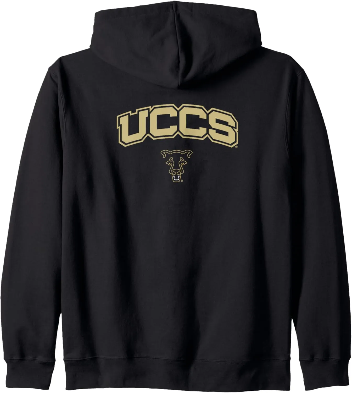 Colorado Springs UCCS Mountain Lions One Color Arch Logo Zip Hoodie