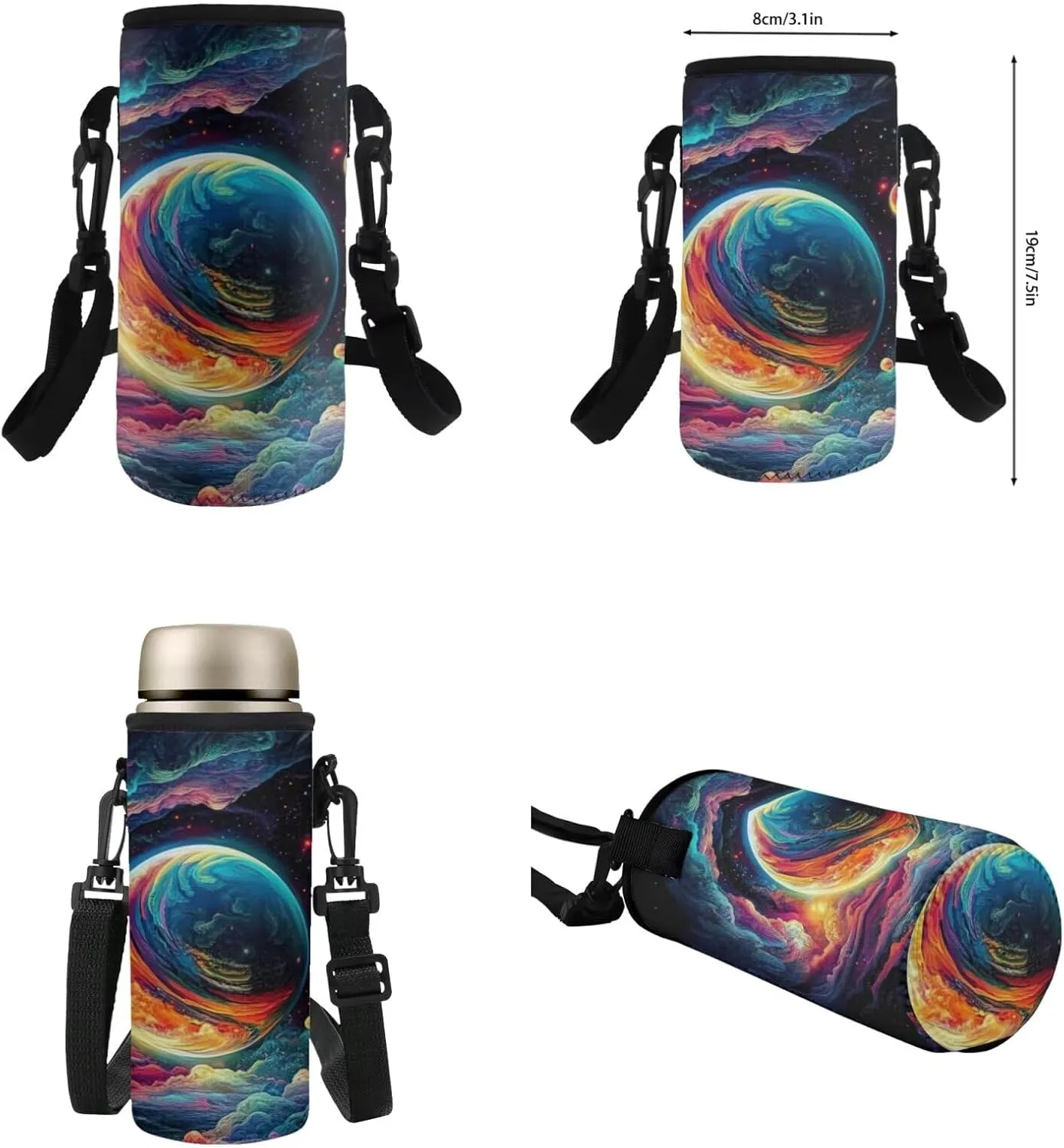 Colorful Cloud Planet Backpack Set with Lunchbox Versatile School Backpack for Boys 4 Pieces Boys School Bags for Elementary School Travel Casual Rucksack