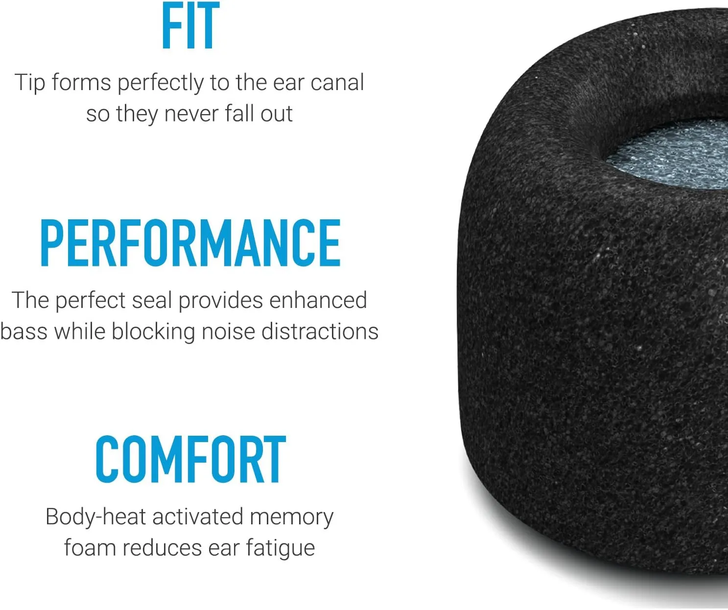 Comply Memory Foam Replacement Earbud Tips for Google Pixel Buds & Google Pixel Buds A-Series | Ultimate Comfort, Secure Fit, Superior Noise Isolation | Black, Medium (3 Pairs)