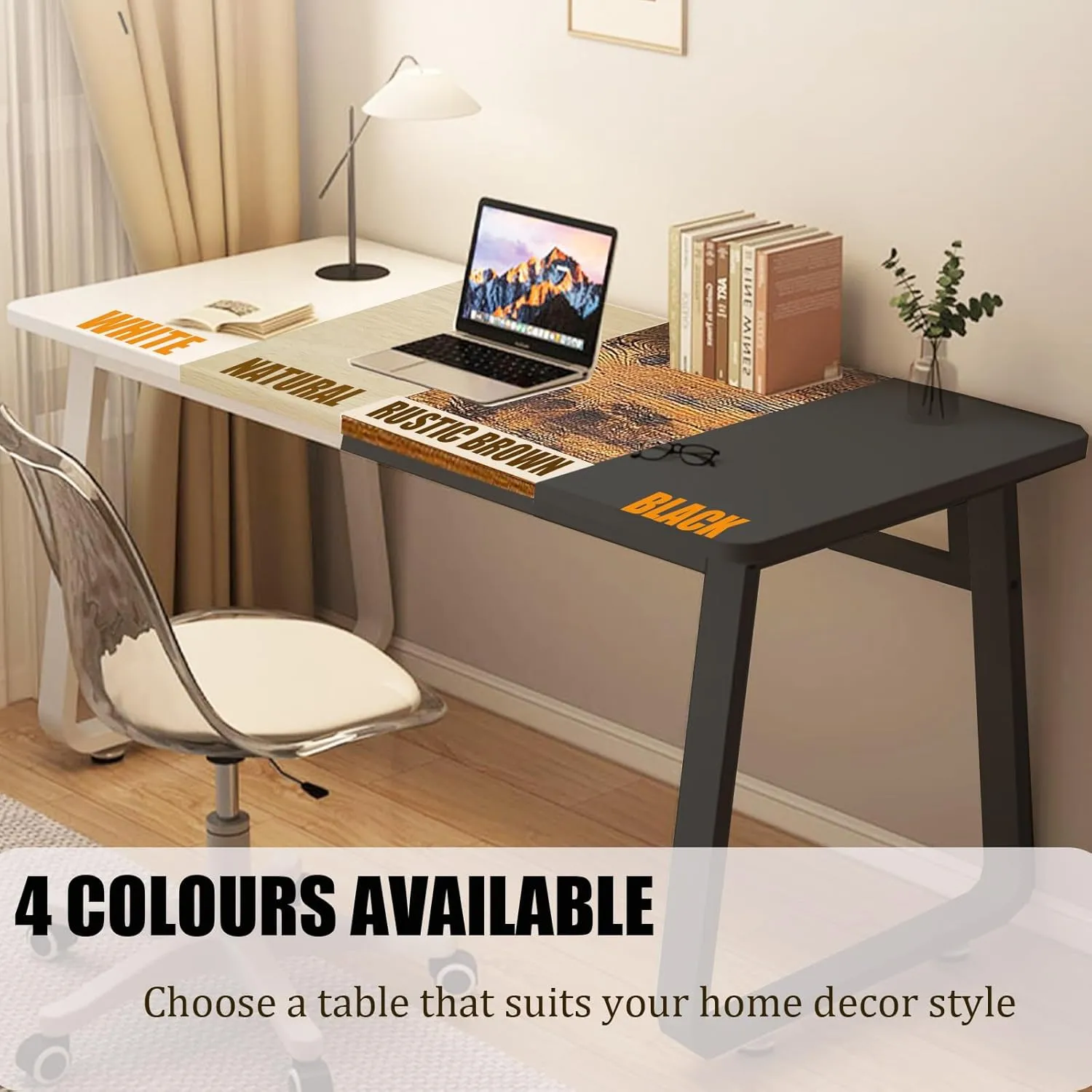 Computer Modern Simple Style Desk for Home Office, 31.5 inch Small Writing Study Corner Work Desk for Bedroom Living Room Natural