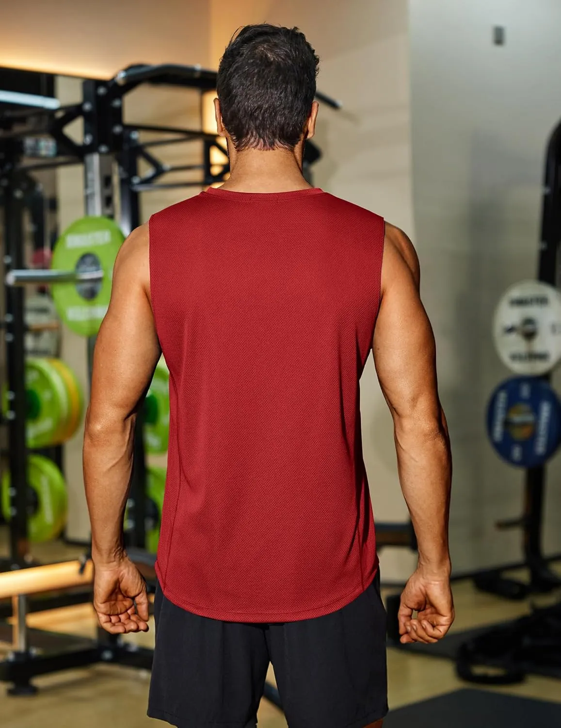 COOFANDY Sleeveless Muscle Shirts for Men Dry Fit Workout Gym Tank Tops Summer Swim Beach Shirt