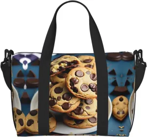 Cookies Food Chocolate Chips Biscuits Versatile Personal Item Travel Bags for Women - Spacious Duffel Bags for Traveling, Gym Bags for Men