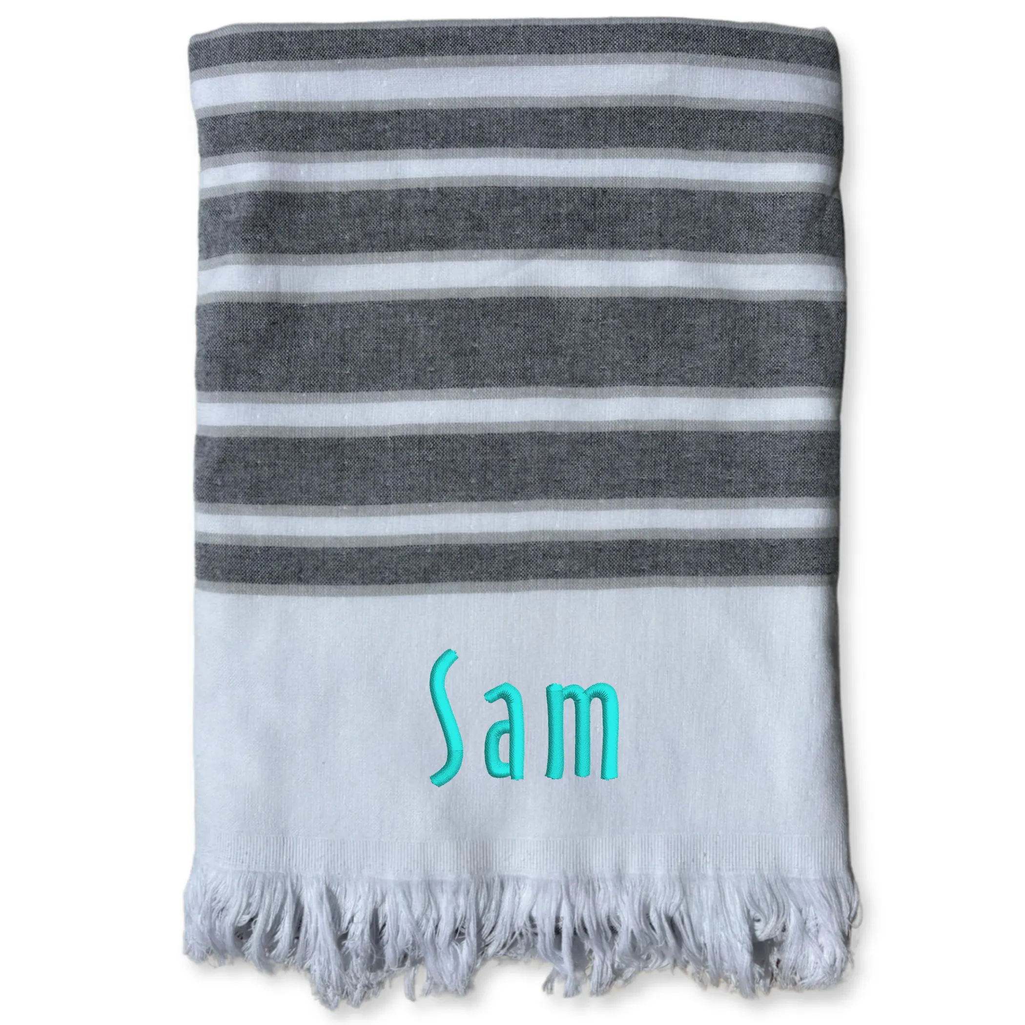 Copacabana Striped Luxury Beach Towel Personalized or Monogrammed