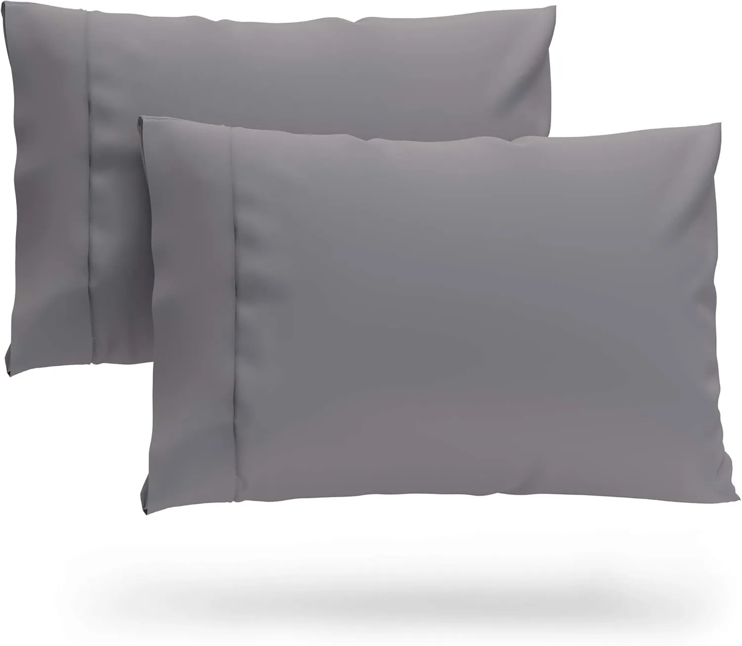 Cosy House Collection Luxury Cooling Rayon Derived from Bamboo Blend Ultra Soft Pillow Cases - Cooling & Breathable - Set of 2 Pillowcases with Envelope Closure (Standard, Silver)