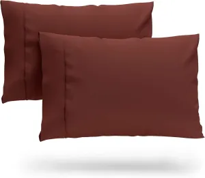 Cosy House Collection Premium Rayon Derived from Bamboo Pillowcase Set of 2 - Ultra Soft, Cooling & Breathable Bedding (King, Burgundy)