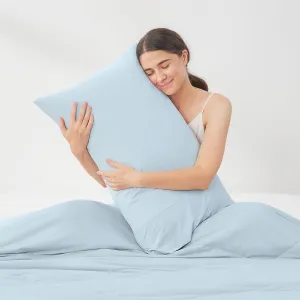 Cozy Bliss Cooling Pillow Cases for Hot Sleepers, Q-Max>0.4, Queen Size Set of 2, Pillowcases for Hair and Skin, Soft & Silky Pillow Covers with Envelope Closure,Gift, Blue, 20x30 Inches
