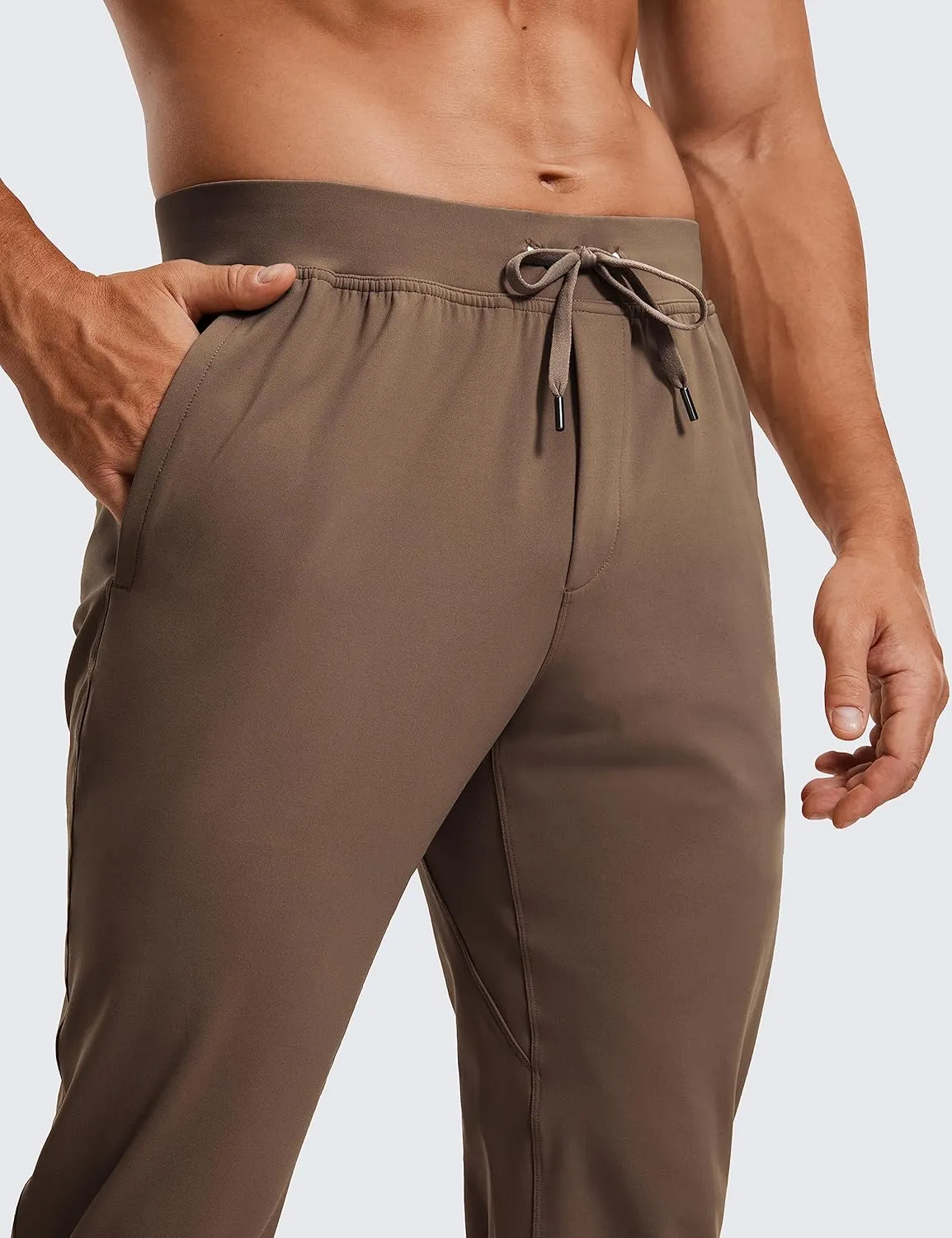 CRZ YOGA 4-Way Stretch Athletic Pants for Men 30" Workout Lounge Casual Work Jogger with Zip Pocket