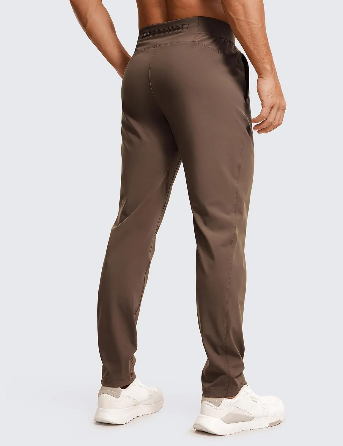 CRZ YOGA 4-Way Stretch Athletic Pants for Men 30" Workout Lounge Casual Work Jogger with Zip Pocket