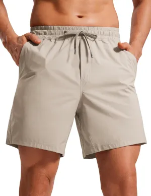 CRZ YOGA Casual Workout Mens Shorts 7 Inch Lightweight Quick Dry for Gym Athletic with Zipper Pocket