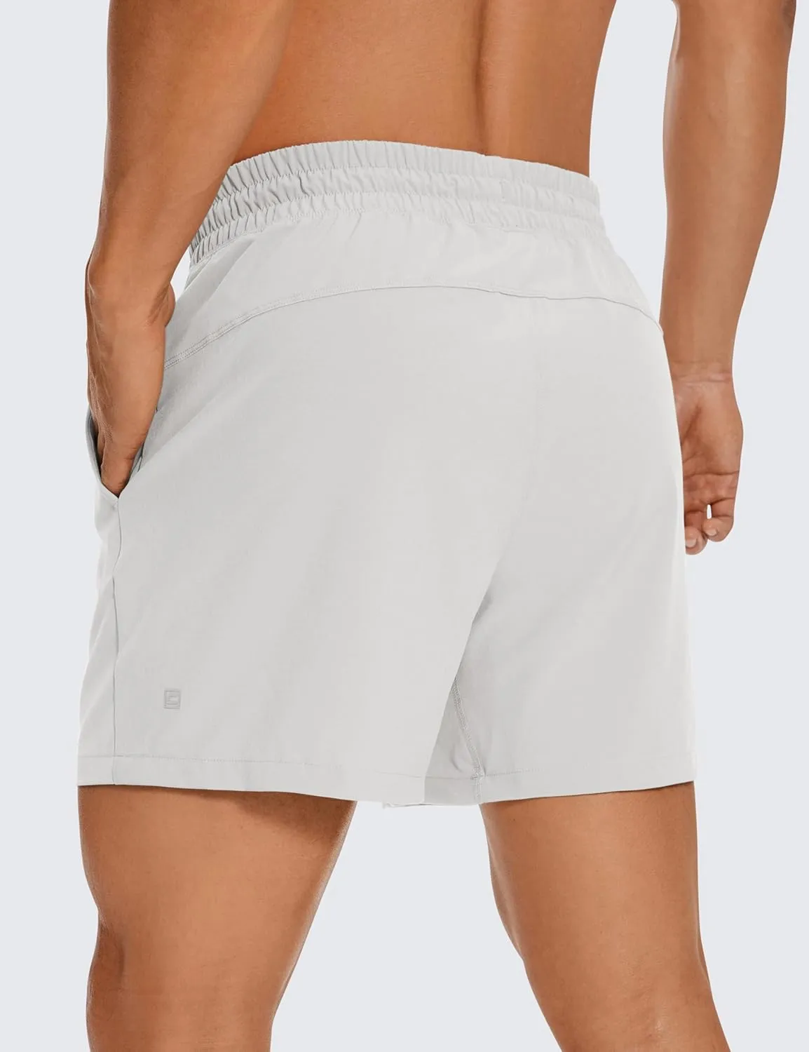 CRZ YOGA Men's Linerless Workout Shorts - 5'' Lightweight Quick Dry for Running Sports Athletic Gym with Pockets