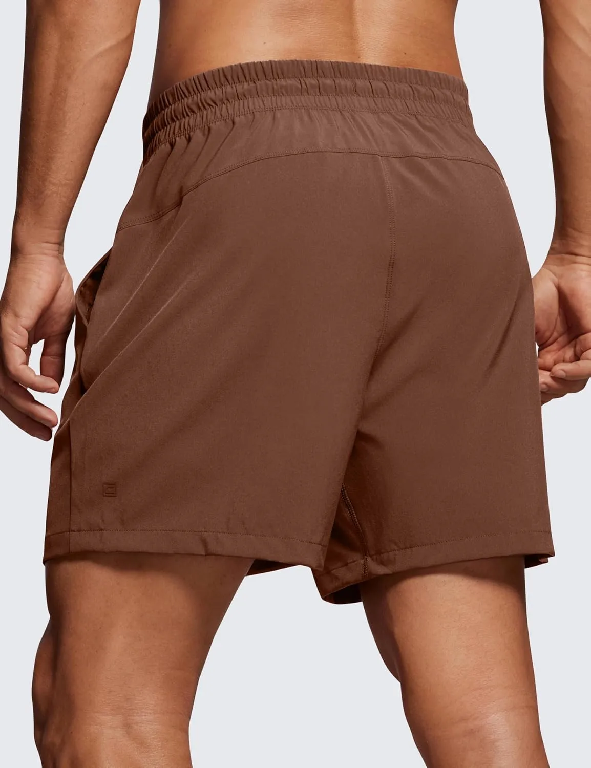 CRZ YOGA Men's Linerless Workout Shorts - 5'' Lightweight Quick Dry for Running Sports Athletic Gym with Pockets