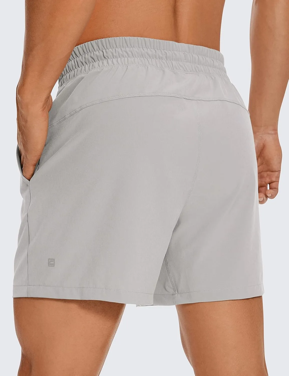 CRZ YOGA Men's Linerless Workout Shorts - 5'' Lightweight Quick Dry for Running Sports Athletic Gym with Pockets