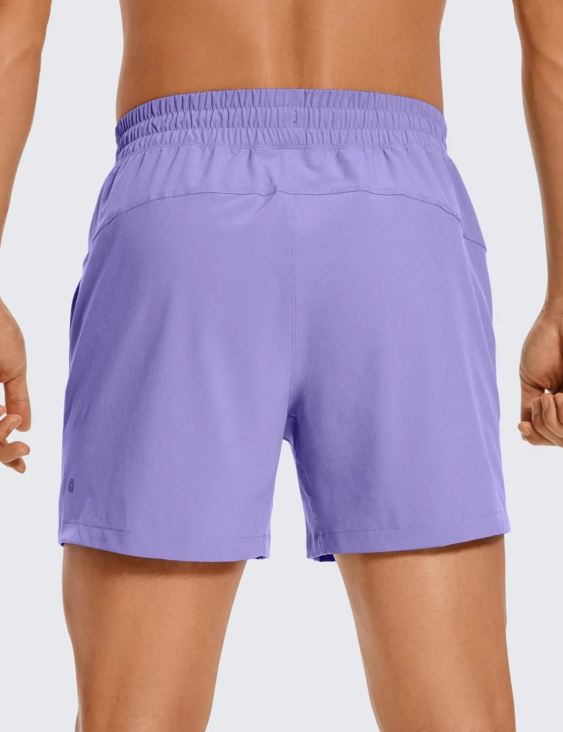 CRZ YOGA Men's Linerless Workout Shorts - 5'' Lightweight Quick Dry for Running Sports Athletic Gym with Pockets