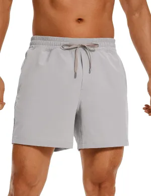CRZ YOGA Men's Linerless Workout Shorts - 5'' Lightweight Quick Dry for Running Sports Athletic Gym with Pockets