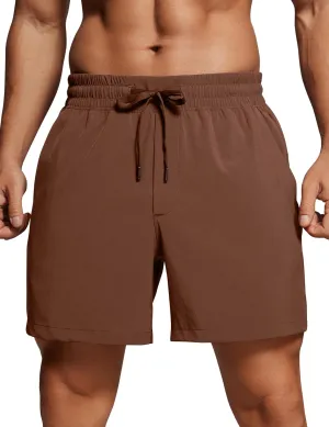 CRZ YOGA Men's Linerless Workout Shorts - 5'' Lightweight Quick Dry for Running Sports Athletic Gym with Pockets