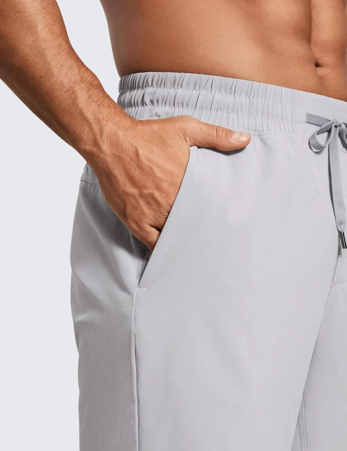 CRZ YOGA Men's Linerless Workout Shorts - 7'' Quick Dry for Running Sports Athletic Gym with Pockets