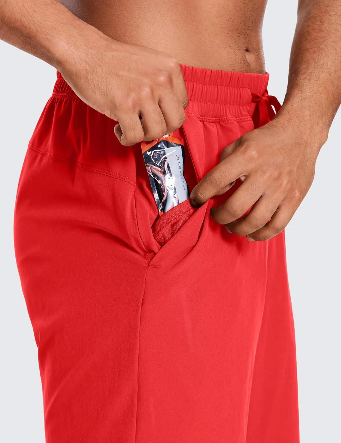 CRZ YOGA Men's Linerless Workout Shorts - 9'' Quick Dry for Running Sports Athletic Gym with Pockets