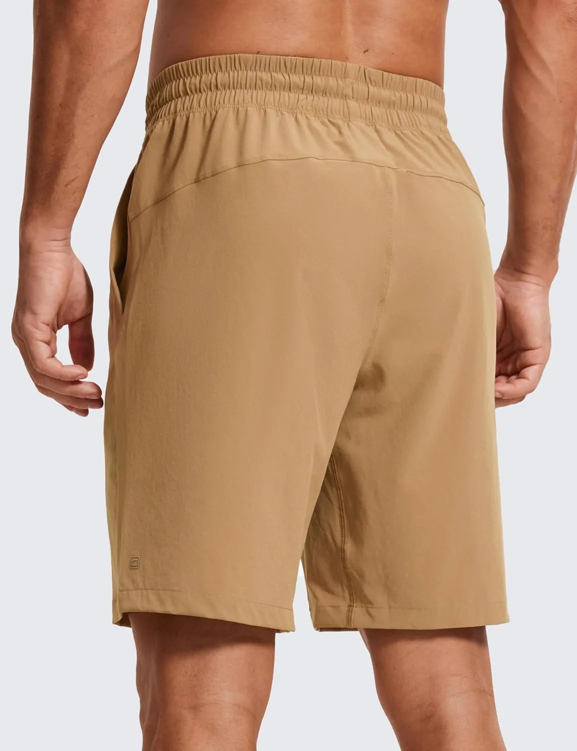 CRZ YOGA Men's Linerless Workout Shorts - 9'' Quick Dry for Running Sports Athletic Gym with Pockets