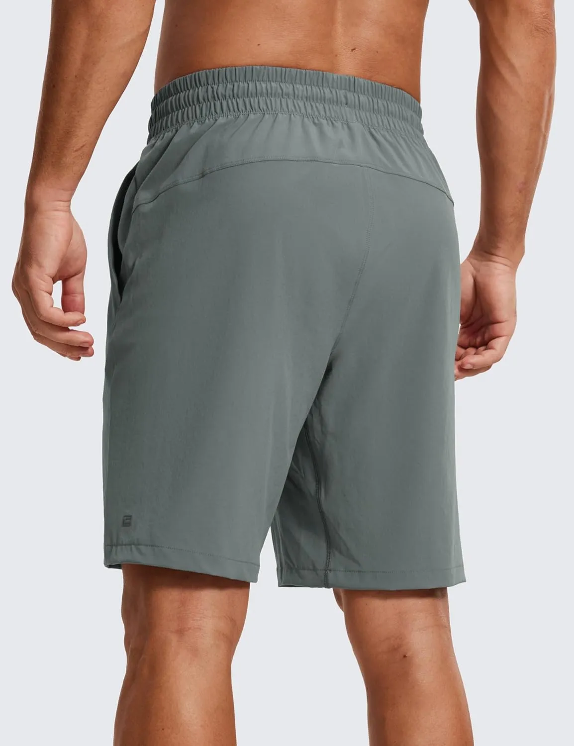 CRZ YOGA Men's Linerless Workout Shorts - 9'' Quick Dry for Running Sports Athletic Gym with Pockets