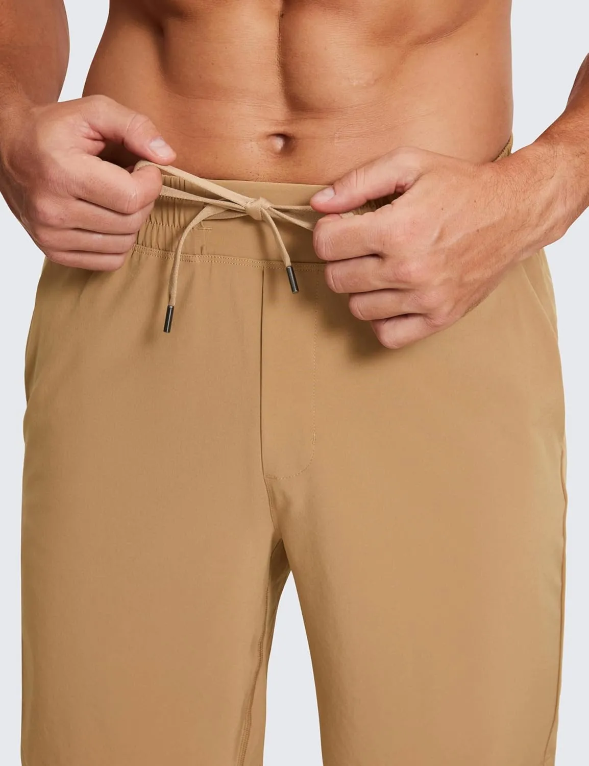 CRZ YOGA Men's Linerless Workout Shorts - 9'' Quick Dry for Running Sports Athletic Gym with Pockets
