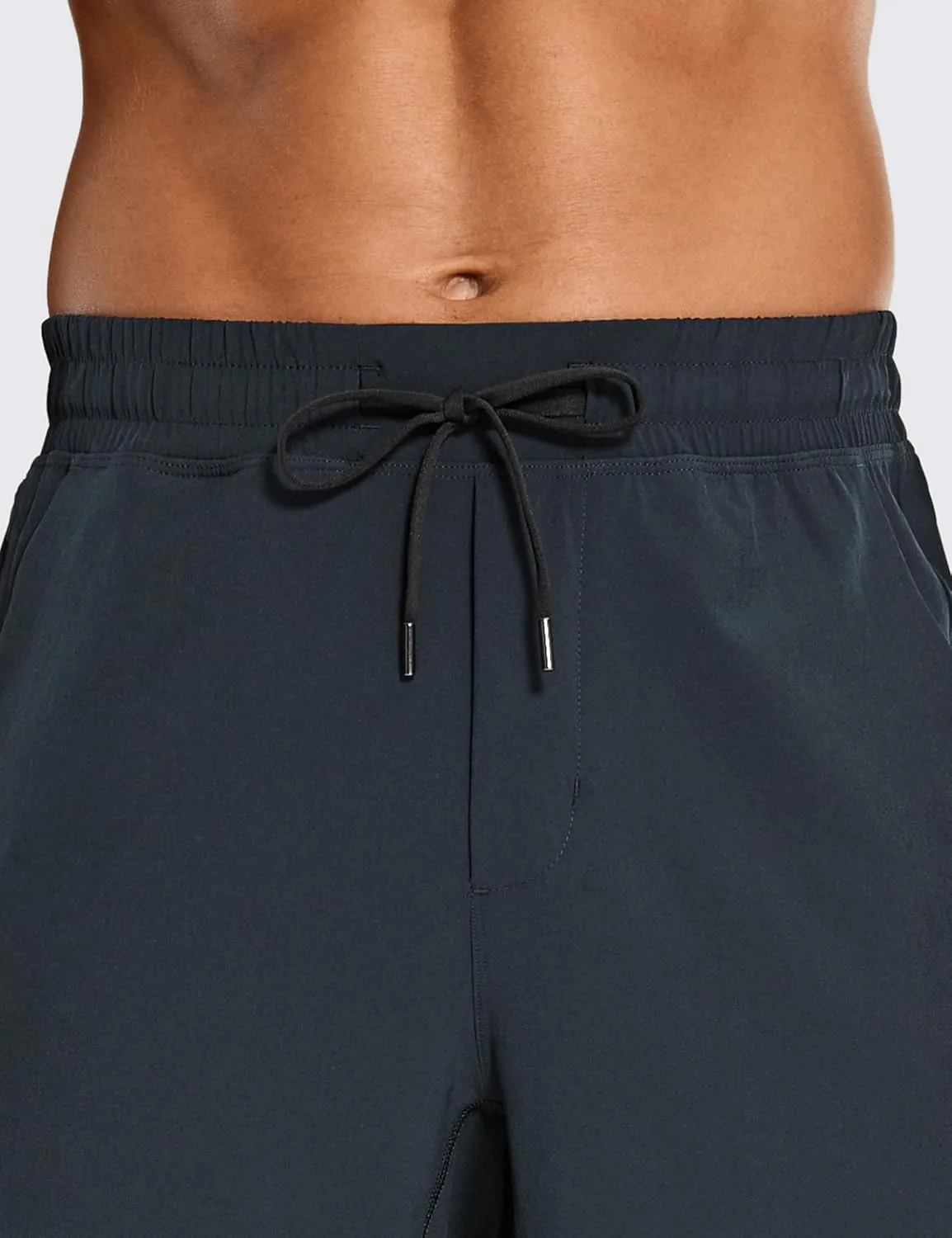 CRZ YOGA Men's Linerless Workout Shorts - 9'' Quick Dry for Running Sports Athletic Gym with Pockets