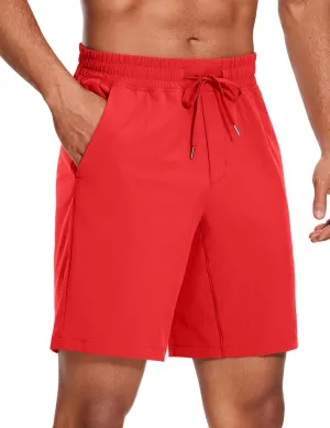 CRZ YOGA Men's Linerless Workout Shorts - 9'' Quick Dry for Running Sports Athletic Gym with Pockets
