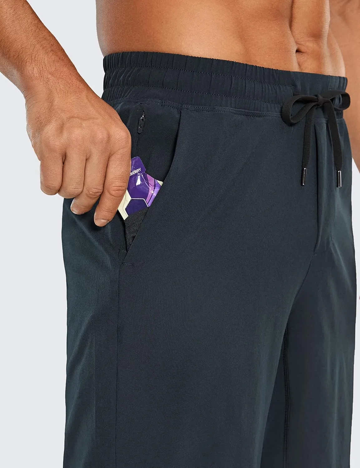CRZ YOGA Men's Linerless Workout Shorts - 9'' Quick Dry for Running Sports Athletic Gym with Pockets