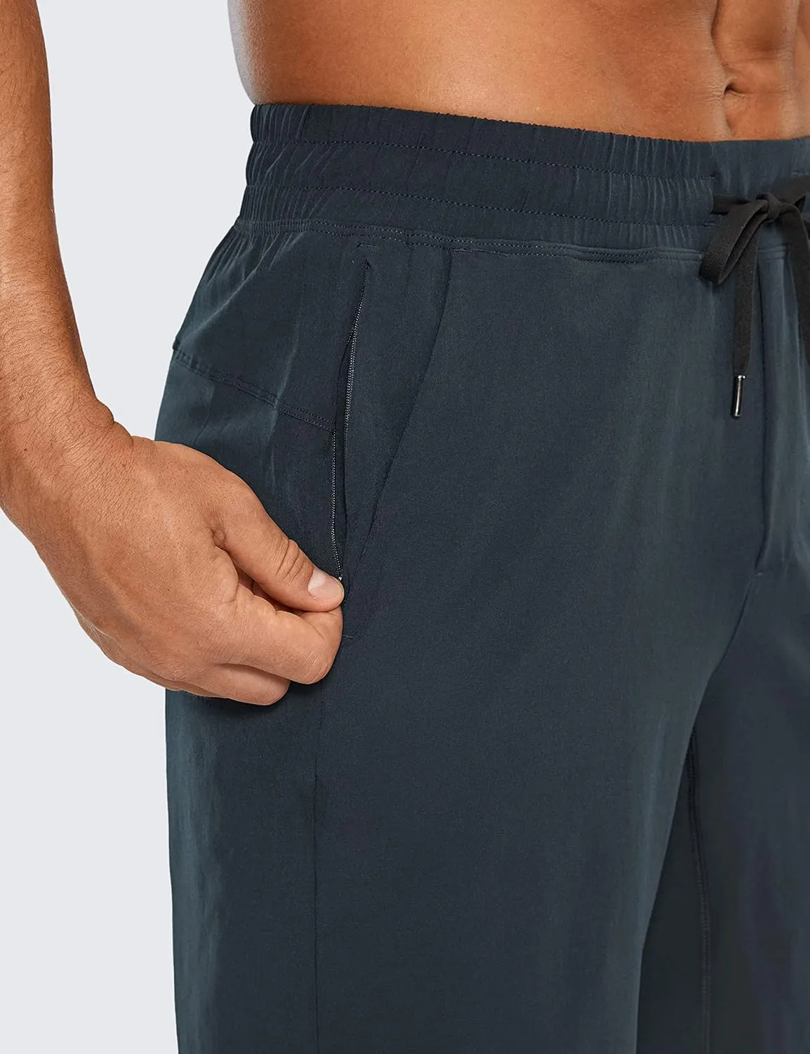 CRZ YOGA Men's Linerless Workout Shorts - 9'' Quick Dry for Running Sports Athletic Gym with Pockets