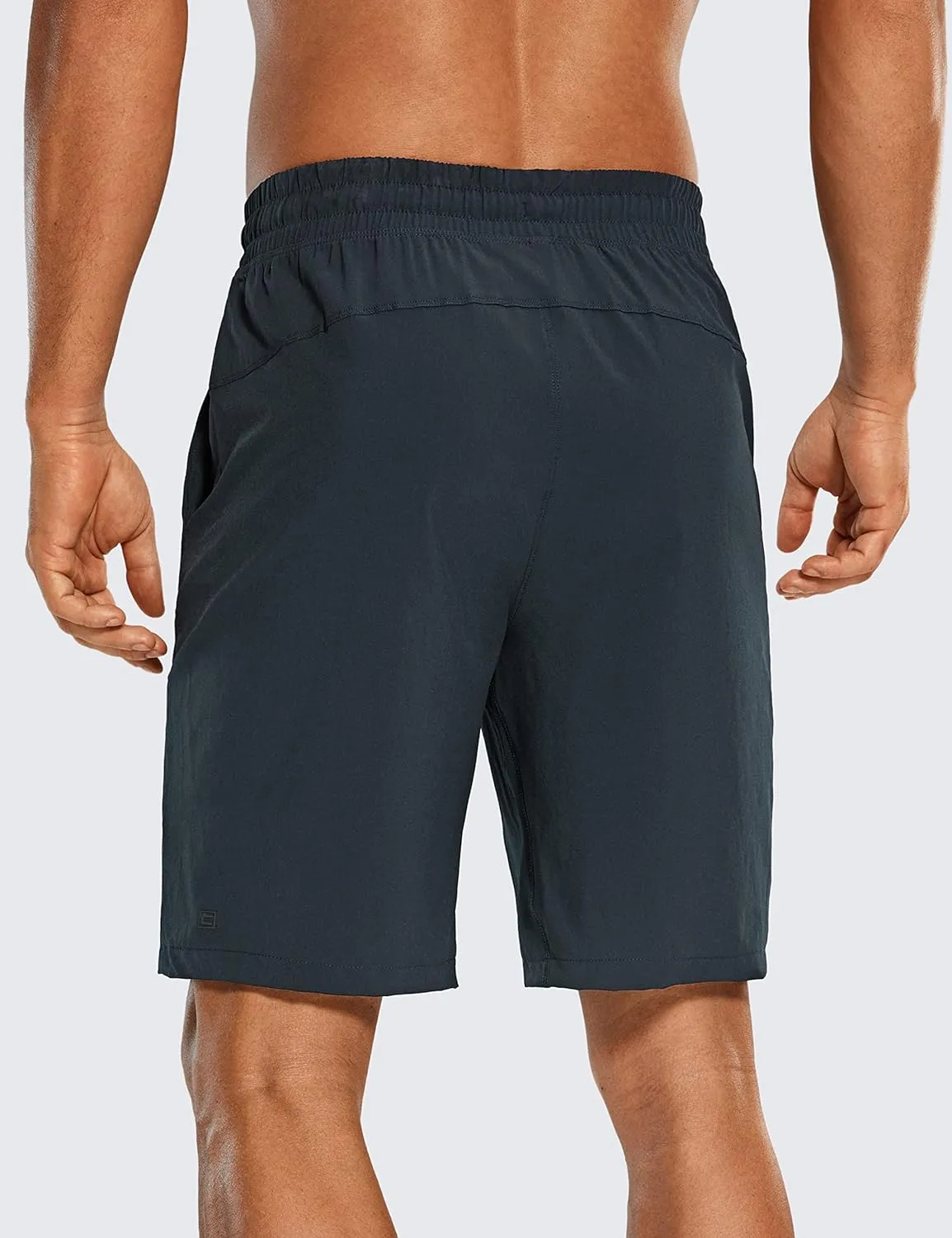 CRZ YOGA Men's Linerless Workout Shorts - 9'' Quick Dry for Running Sports Athletic Gym with Pockets
