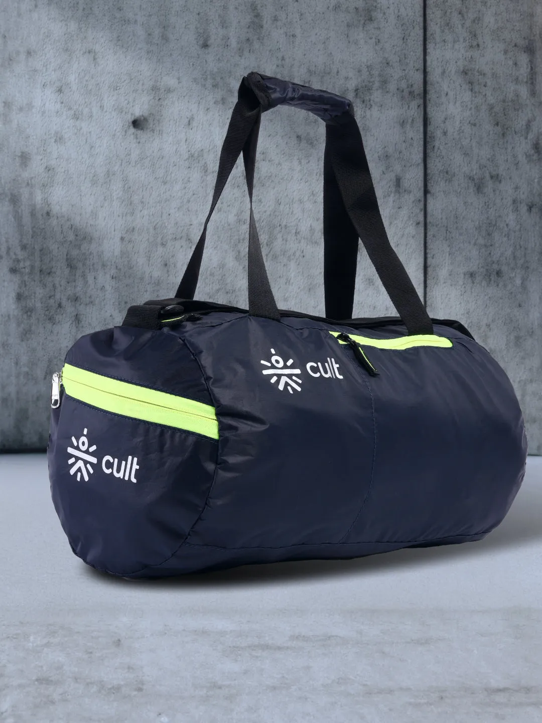 Cult 20 Litre Foldable Gym/Duffle Bag for Men & Women | Duffle Bag with Side Pocket & Shoulder Strap | Comfortable Handle | Neon
