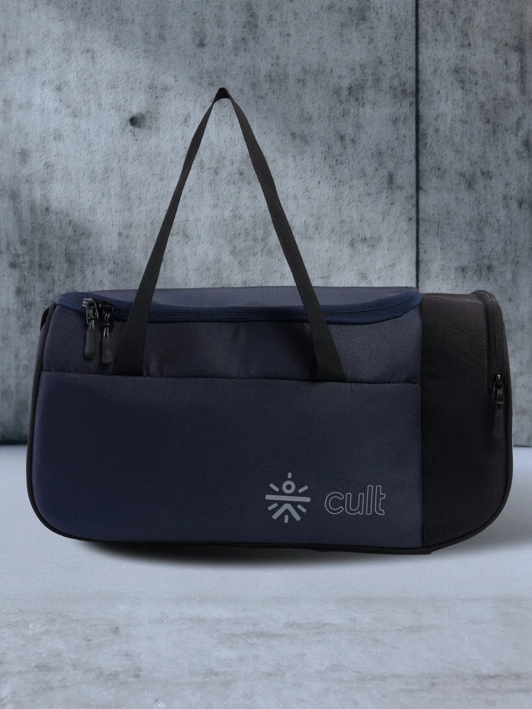 Cult 25 Litre Gym/Duffle Bag for Men & Women | Duffle Bag with Side Pocket & Shoulder Strap | Comfortable Handle | Black Navy