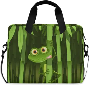 Curious Frog Laptop Messenger Bag Case Sleeve Crossbody Briefcase for Men Women with Shoulder Strap Handle 13 14 15.6 inch