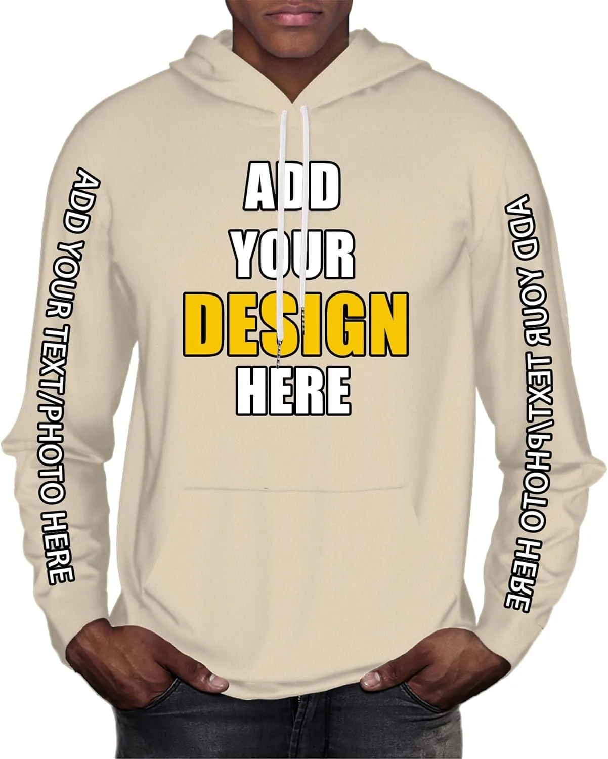 Custom Hoodies for Women Men Personalized Sweatshirts Design Your Own,Unisex Essentials Hoodie for Autumn Winter