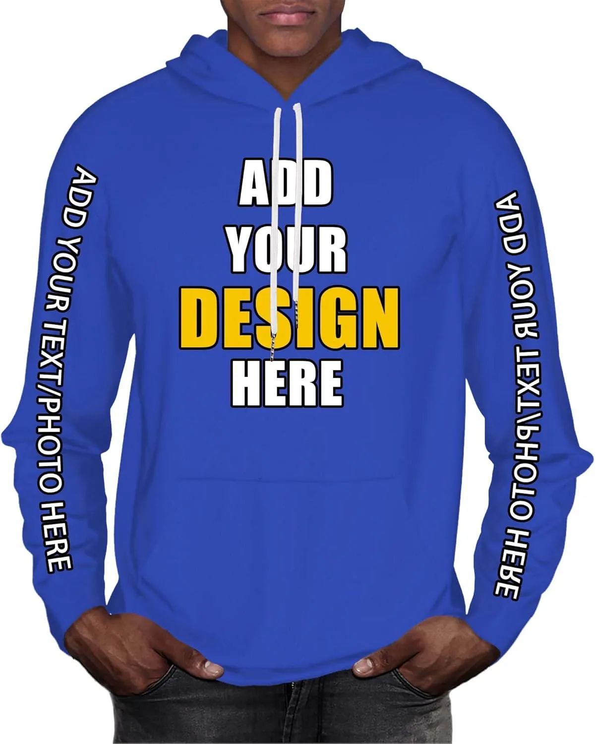 Custom Hoodies for Women Men Personalized Sweatshirts Design Your Own,Unisex Essentials Hoodie for Autumn Winter
