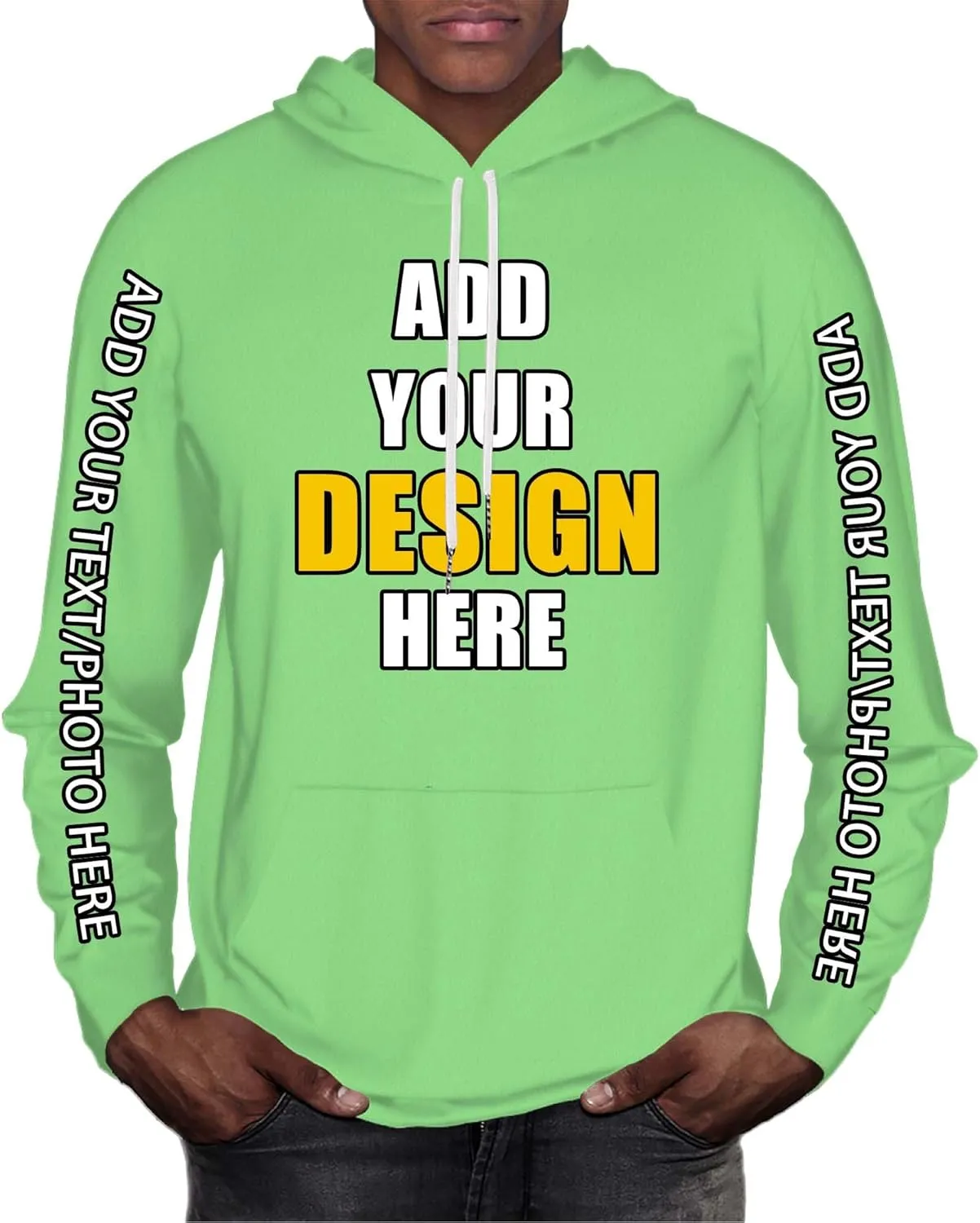 Custom Hoodies for Women Men Personalized Sweatshirts Design Your Own,Unisex Essentials Hoodie for Autumn Winter