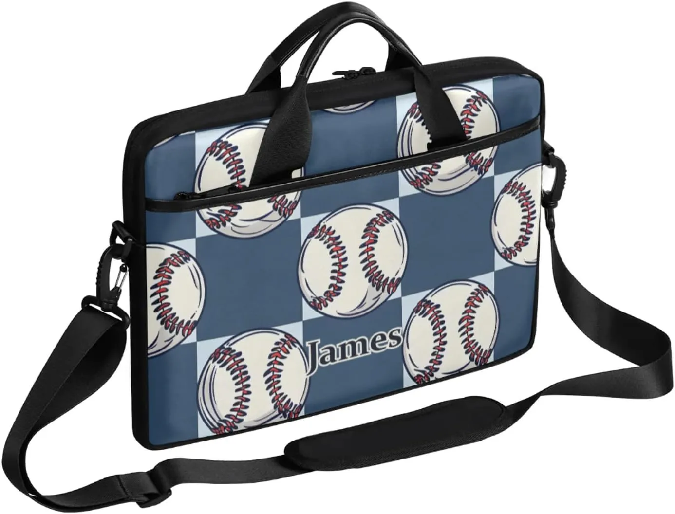 Custom-Laptop-Bag for-Adults Women Men Personalized with-Name Computer-Bag Colorful Basketball