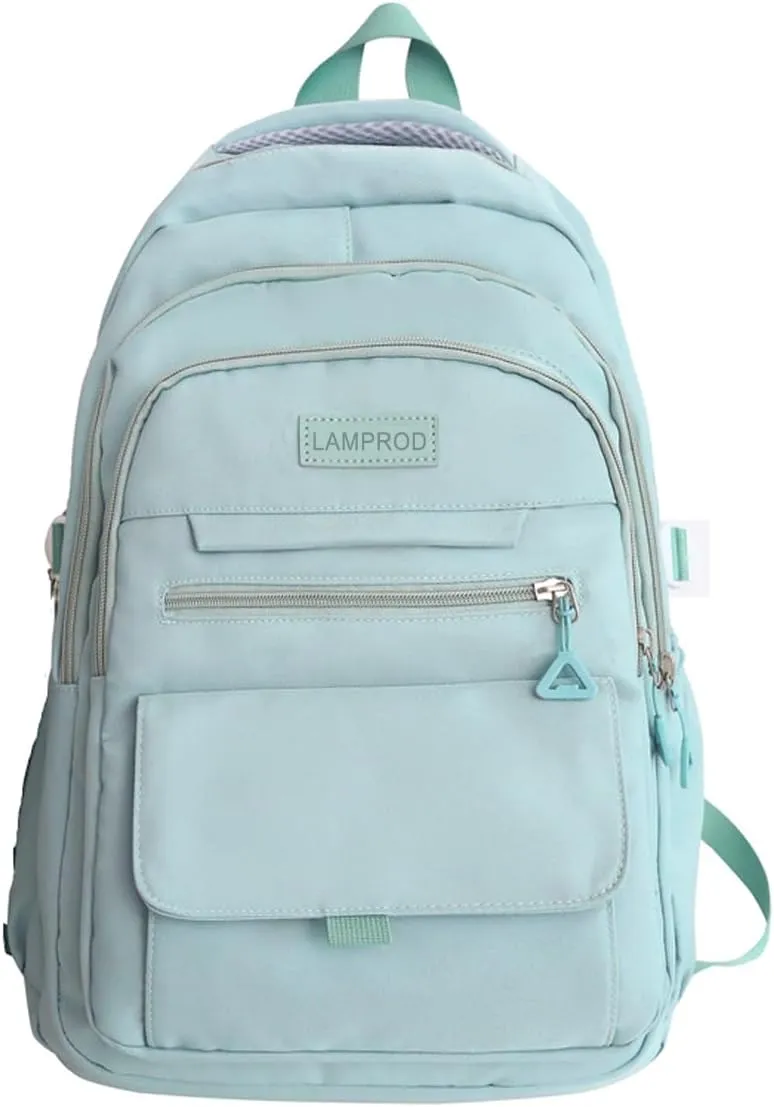 Cute Aesthetic Backpack Girls Backpack for School Large Capacity Bookbags College Backpack for Students Kids Teen Girls Laptop Bookbag Casual Travel Daypacks(Blue)