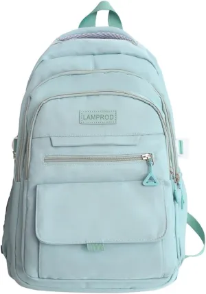 Cute Aesthetic Backpack Girls Backpack for School Large Capacity Bookbags College Backpack for Students Kids Teen Girls Laptop Bookbag Casual Travel Daypacks(Blue)